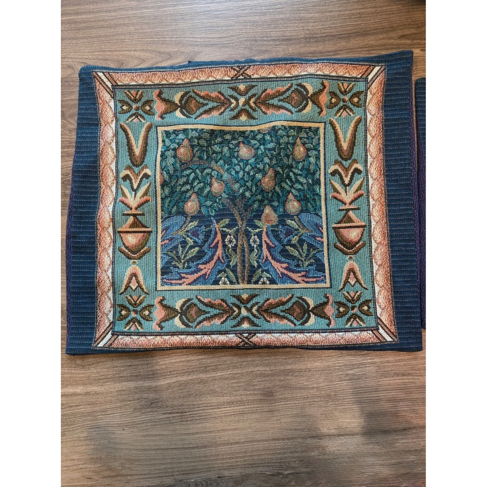 MWW Tree of Life Woven Tapestry Pillow Shams Set of 2 Multi Cotton*Check Sizes